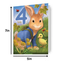 Peter Rabbit Age 4 Birthday Card