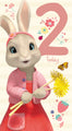 Peter Rabbit '2 Today' 2nd Birthday Card