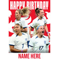 England Lionesses Personalised 'Happy Birthday' Card