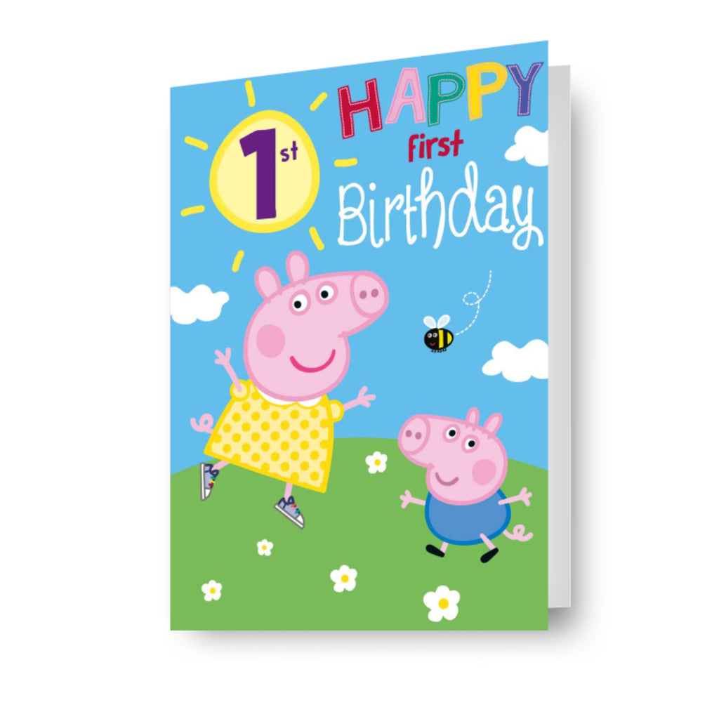 Peppa Pig Age 1 Birthday Card