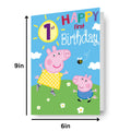 Peppa Pig Age 1 Birthday Card