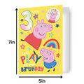 Peppa Pig Age 3 Birthday Card