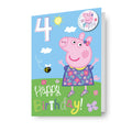 Peppa Pig Age 4 Birthday Card