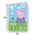 Peppa Pig Age 4 Birthday Card