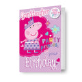 Peppa Pig Granddaughter Birthday Card with Badge