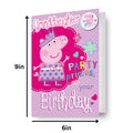 Peppa Pig Granddaughter Birthday Card with Badge