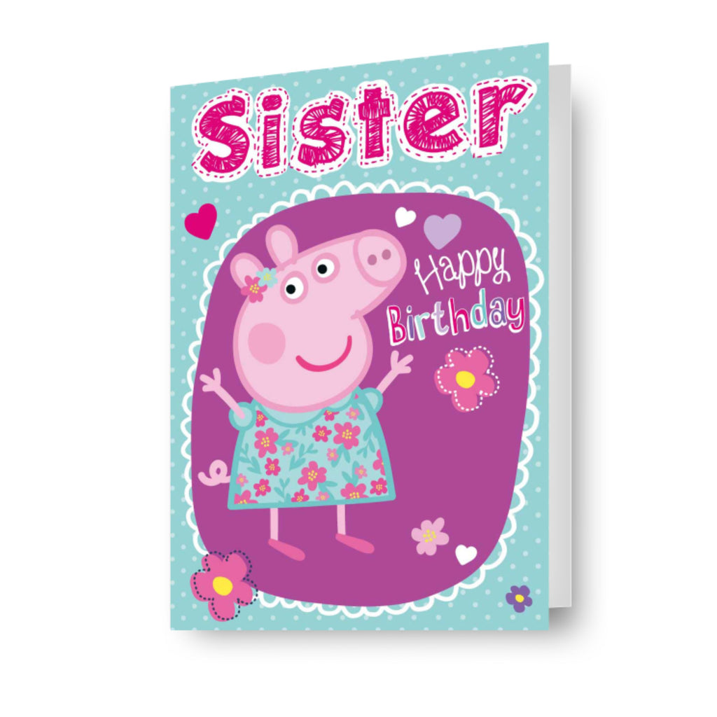 Peppa Pig Sister Birthday Card