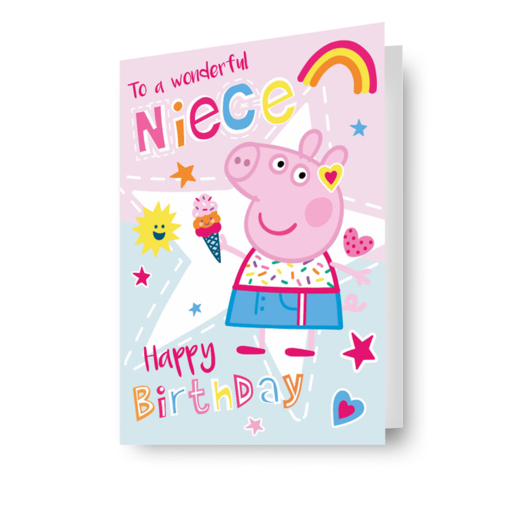 Peppa Pig Niece Birthday Card
