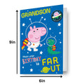 Peppa Pig Grandson Birthday Card & Badge