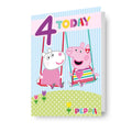 Peppa Pig Age 4 Birthday Card