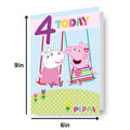 Peppa Pig Age 4 Birthday Card