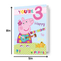 Biglietto d'auguri per 3 anni di Peppa Pig