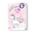 Peppa Pig Granddaughter Birthday Card with Badge