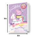 Peppa Pig Daughter Birthday Card with Badge
