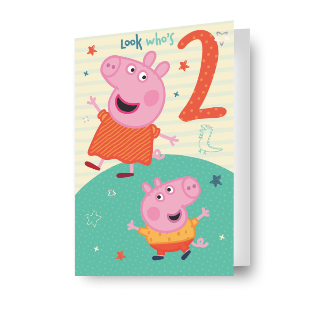 Peppa Pig Age 2 Birthday Card