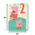 Peppa Pig Age 2 Birthday Card