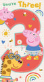 Peppa Pig Age 3 Birthday Card