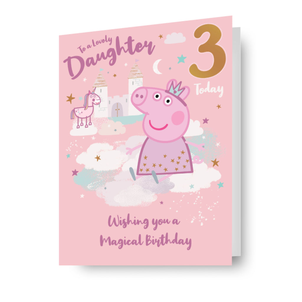 Peppa Pig Age 3 Giant Daughter Birthday Card