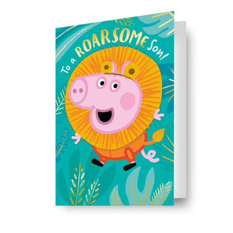 Peppa Pig Son Birthday Card, To A Roarsome Son