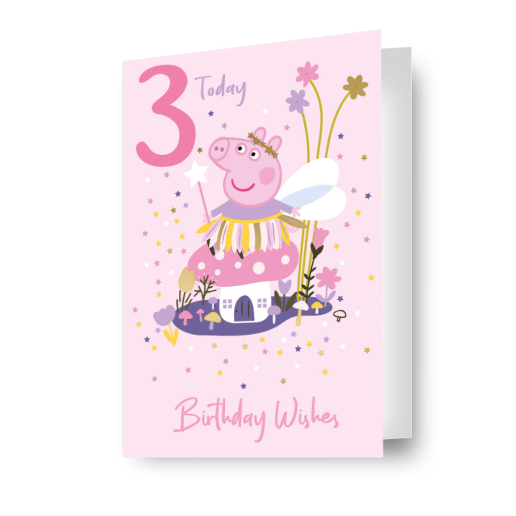 Peppa Pig Age 3 Birthday Card