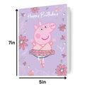 Peppa Pig Birthday Card, Ballerina Peppa