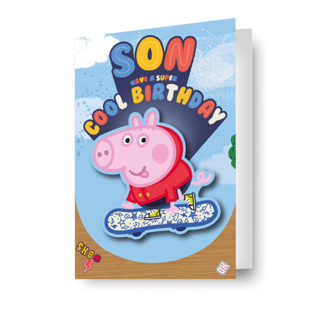 Peppa Pig Son Birthday Card, Son Have a Super Cool Birthday