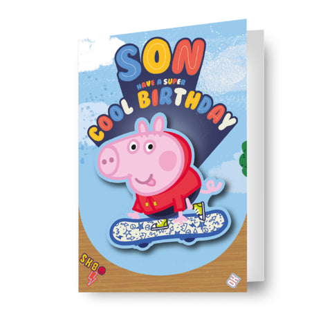 Peppa Pig Son Birthday Card, Son Have a Super Cool Birthday