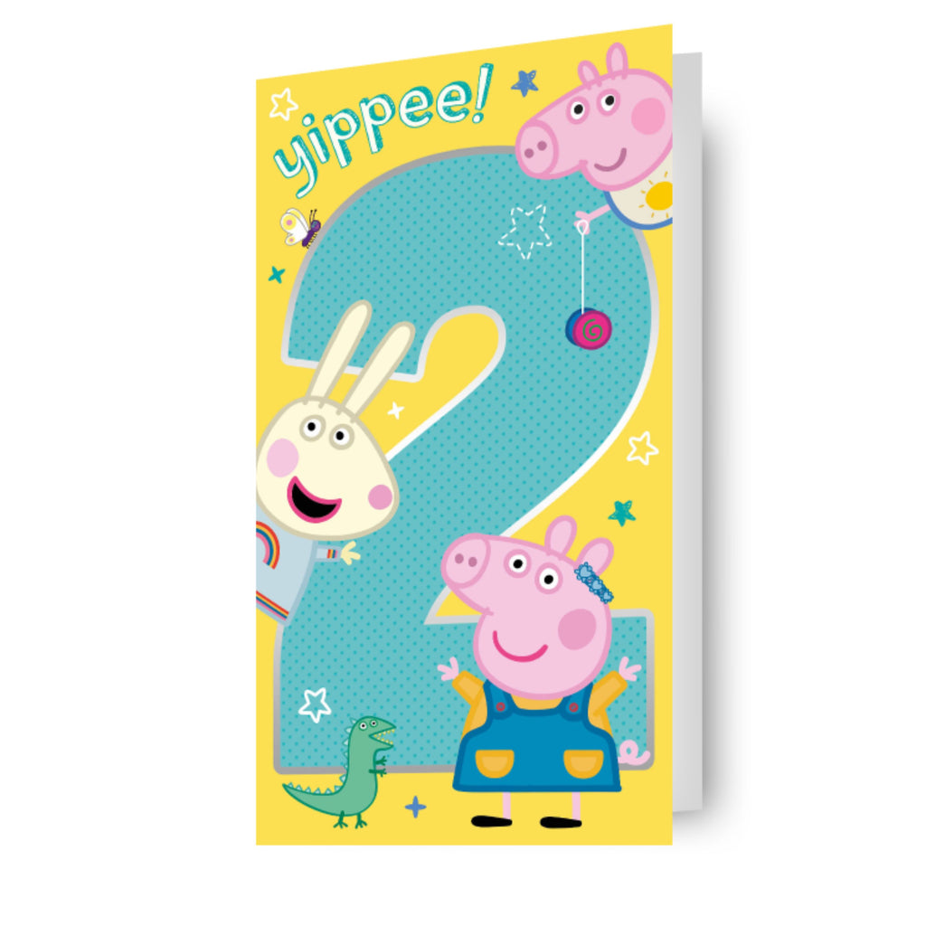 Peppa Pig Age 2 Birthday Card