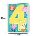 Peppa Pig Age 4 Birthday Card