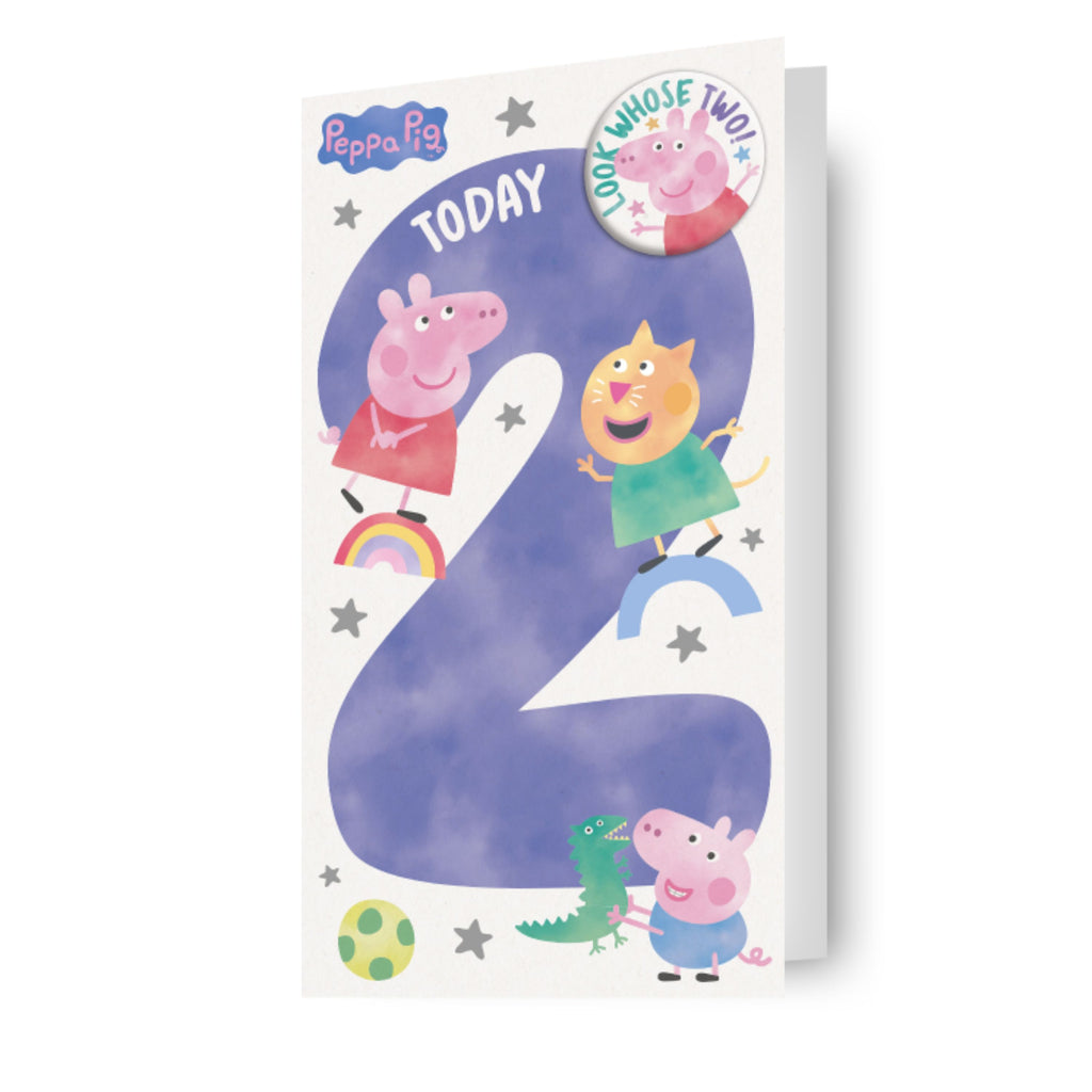Peppa Pig Age 2 Birthday Card