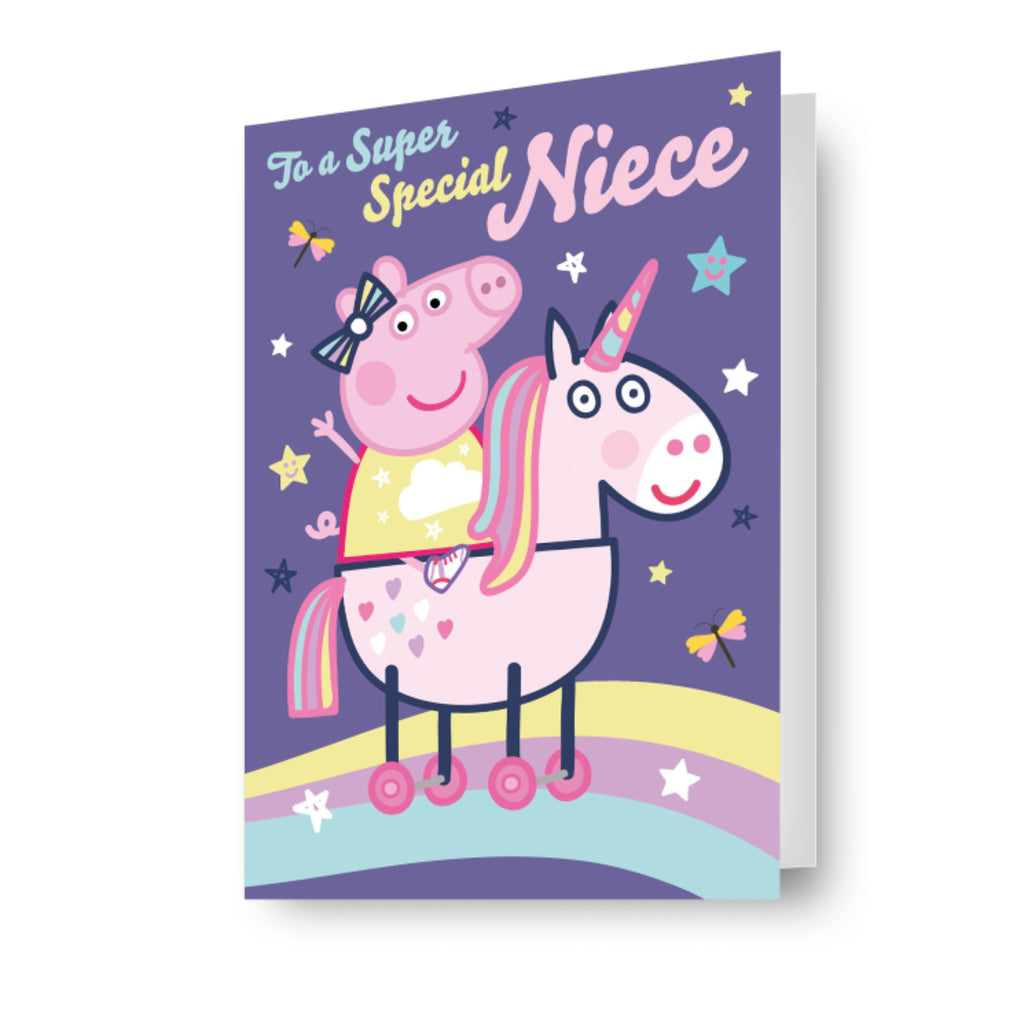 Peppa Pig Niece Birthday Card, To a Super Special Niece