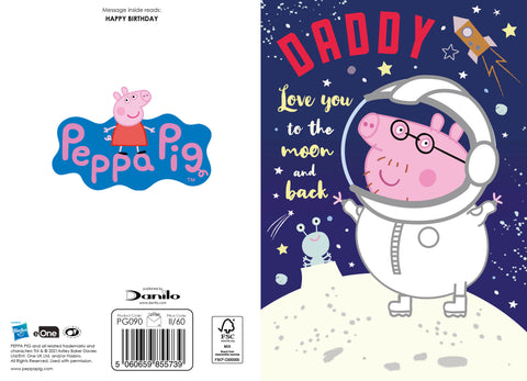 Daddy Pig Birthday Card Peppa Pig