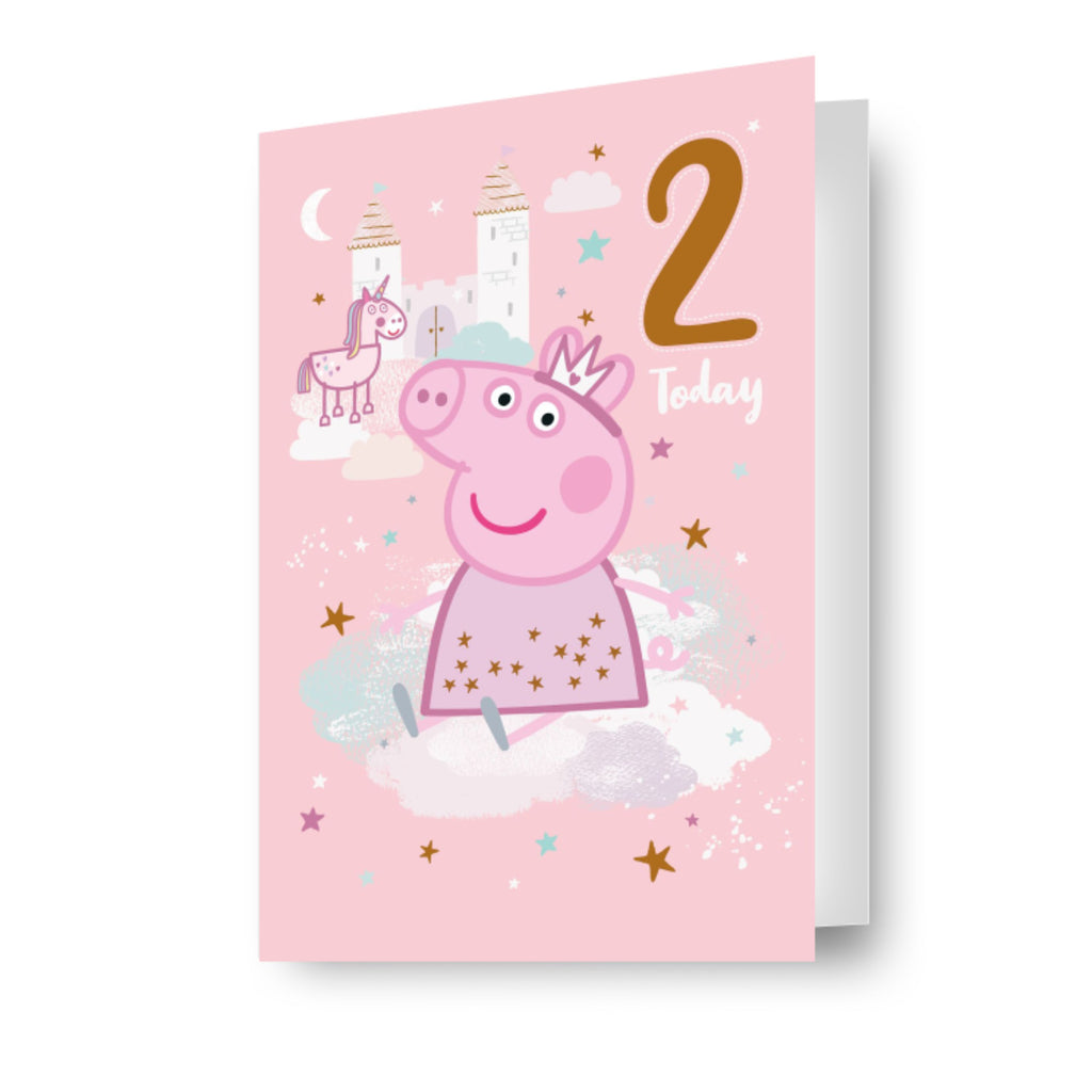 Peppa Pig Age 2 Birthday Card