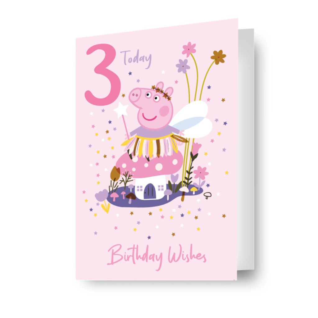 Peppa Pig Age 3 Birthday Card