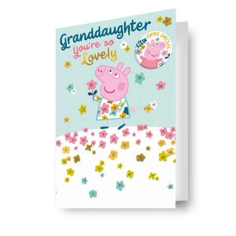 Peppa Pig Birthday Card For Granddaughter