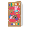 Peppa Pig Age 3 Birthday Card