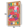 Peppa Pig Age 3 Birthday Card