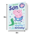 Peppa Pig 'Son' Birthday Card With Badge