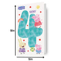 Peppa Pig Age 4 Birthday Card
