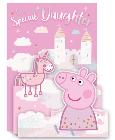 Peppa Pig Daughter Pop Up Birthday Card