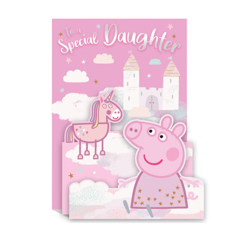 Peppa Pig Daughter Pop Up Birthday Card