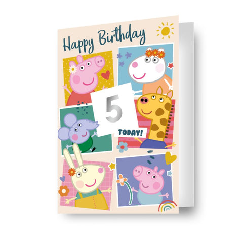 Peppa Pig Age Sticker Birthday Card