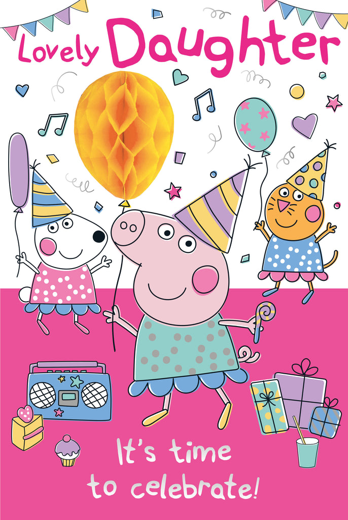 Peppa Pig Daughter Birthday Card