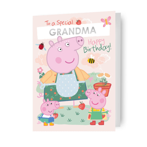 Peppa Pig Birthday Card with sticker pack for personalisation