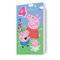 Peppa Pig Age 4 Sticker Birthday Card