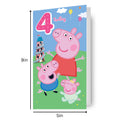Peppa Pig Age 4 Sticker Birthday Card
