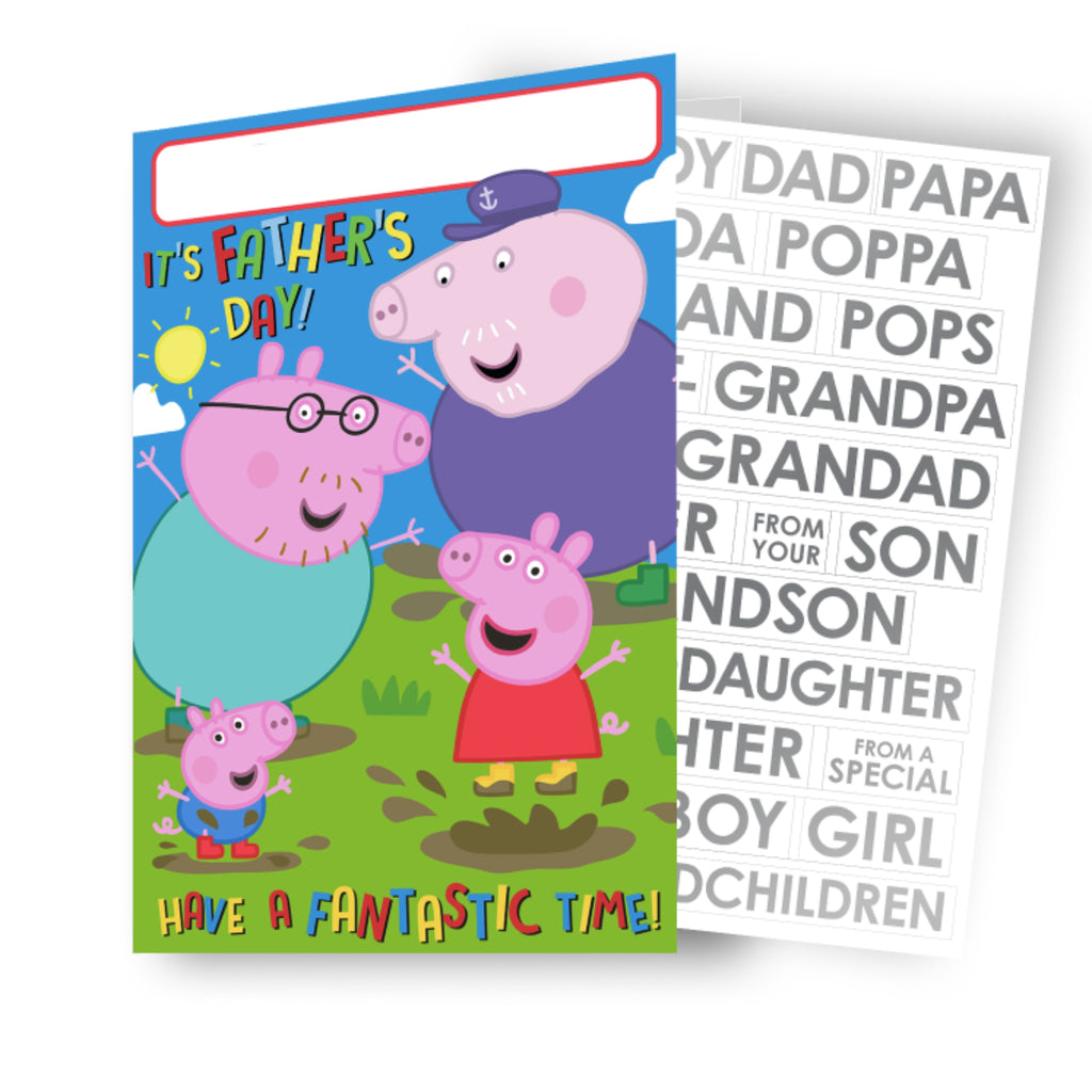 PEPPA PIG STICKER FATHER'S DAY CARD