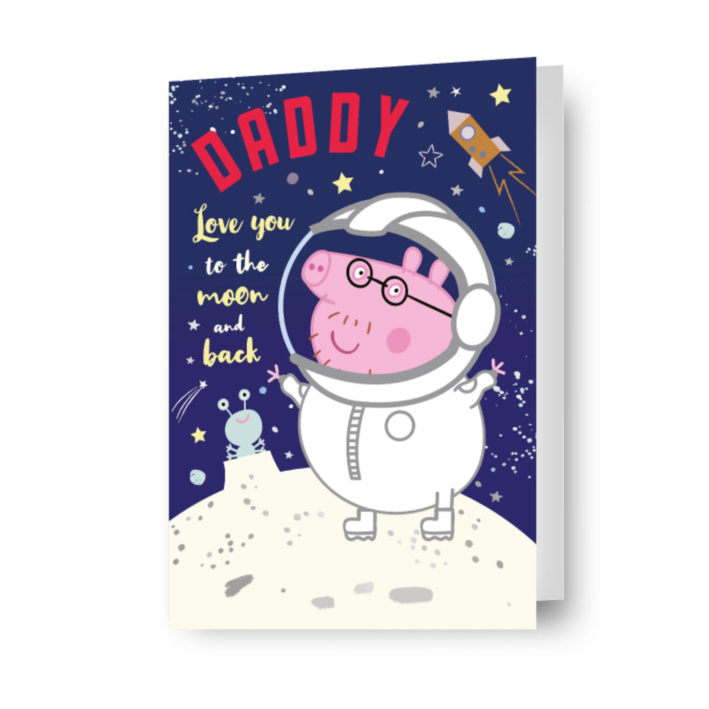 Peppa Pig 'I Love You To The Moon And Back' Father's Day Card