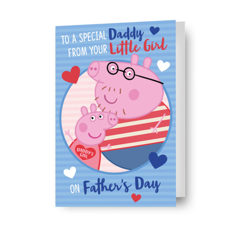 Peppa Pig Father's Day Card 'From Your Little Girl'