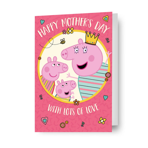Peppa Pig 'With Lots Of Love' Mother's Day Card